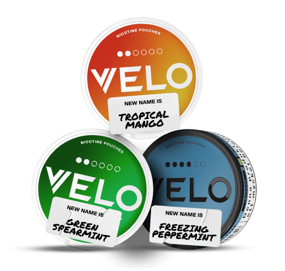 VELO nicotine pouches new name sweden